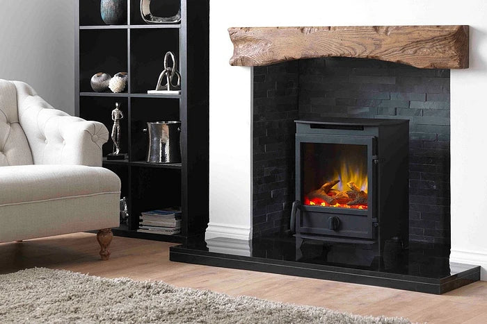 f-Charlton & Jenrick Fireline Alcaston Vrijstaande Elektrische Sfeerhaard met rechte deur