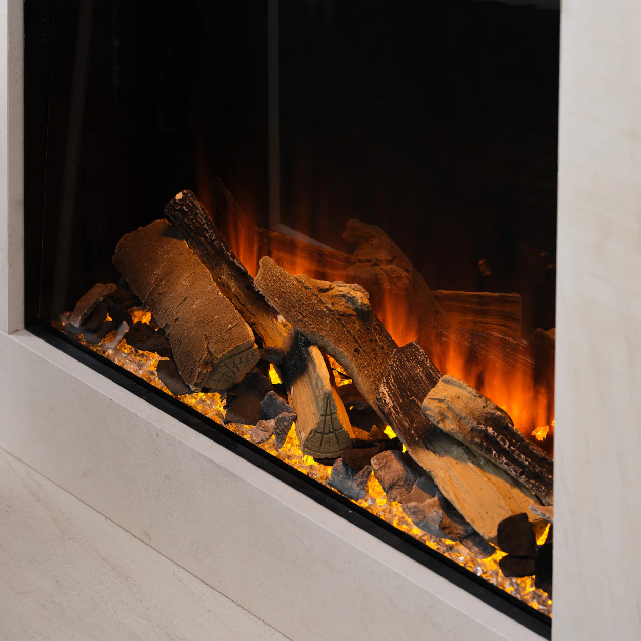 f-British Fires New Forest 650 Square Black Elektrische Haard