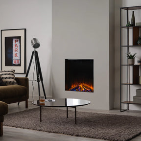 f-British Fires New Forest 650 Square Black Elektrische Haard