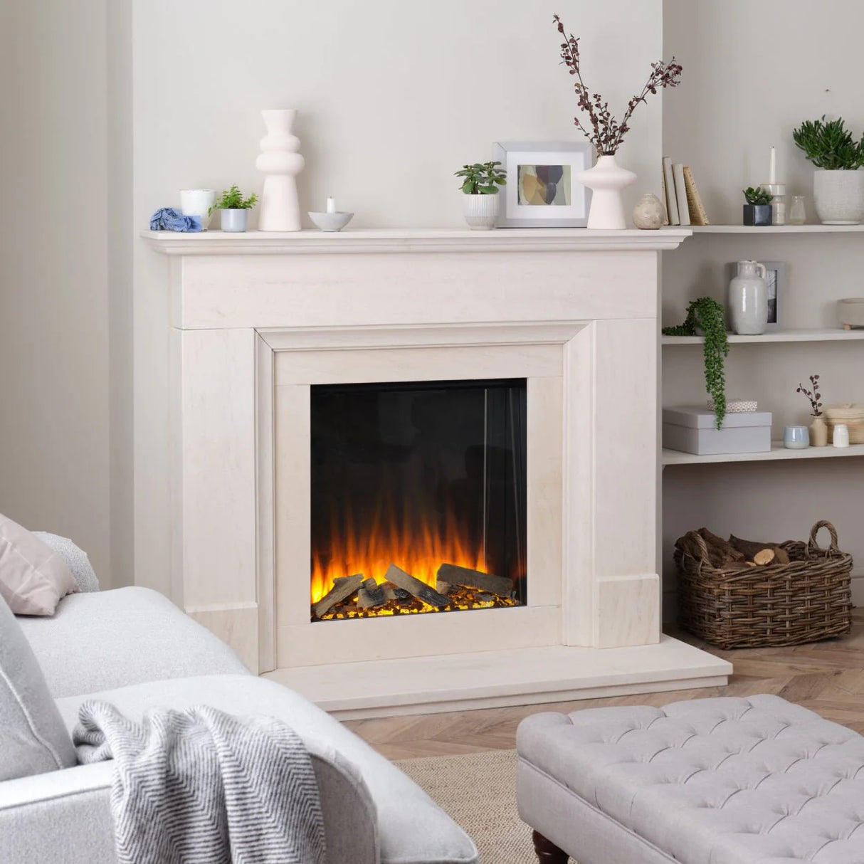 f-British Fires New Forest 650 Square Black Elektrische Haard