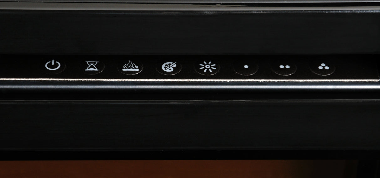 f-Dimplex Prism34 Right Close up controls Elektrische Sfeerhaard