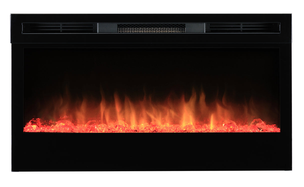 f-Dimplex Prism34 Front Red Elektrische Sfeerhaard