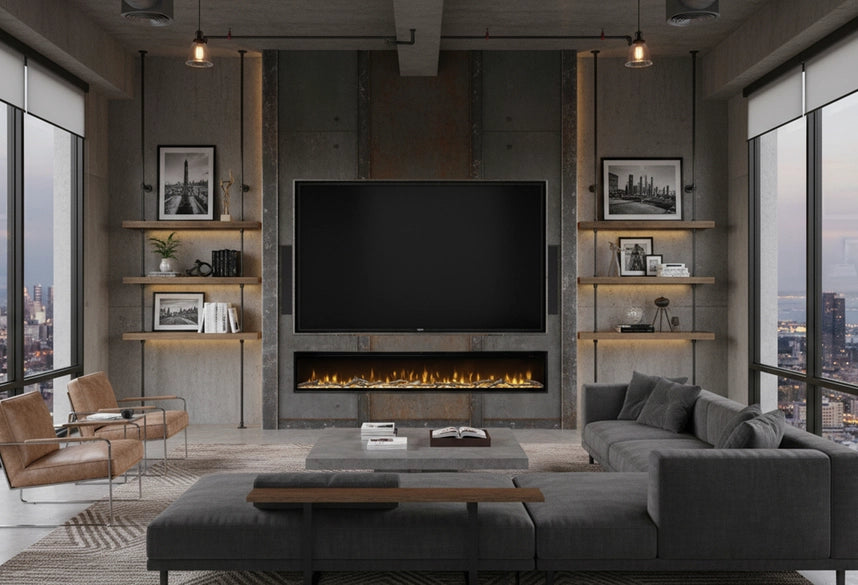 f- Dimplex Ignite Evolve 50, 60, 74, 100 Wand Elektrische Sfeerhaard