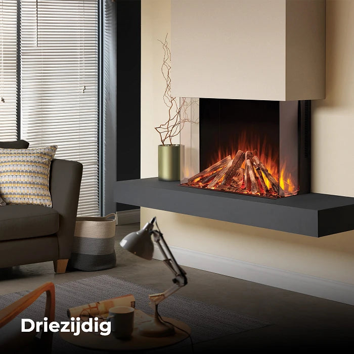 f-Fair Fires Tru Vizion Solution 750 3-zijdige Elektrische Sfeerhaard