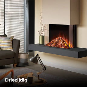 f-Fair Fires Tru Vizion Solution 750 3-zijdige Elektrische Sfeerhaard