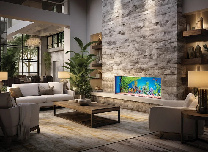 f-Fair Fires Tru Vizion Solutions True Flame 1000 3DX LCD Aqua Elektrische Sfeerhaard